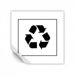 Differenziata plastica quadrato v2 in Pvc adesivo flessibile da parete