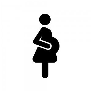 Donna incinta posto riservato v2 in Pvc adesivo flessibile da parete