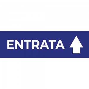 Entrata freccia alto v1 in Pvc adesivo flessibile da parete