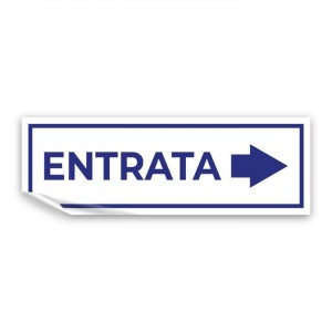 Entrata freccia destra v4 in Pvc adesivo flessibile da parete