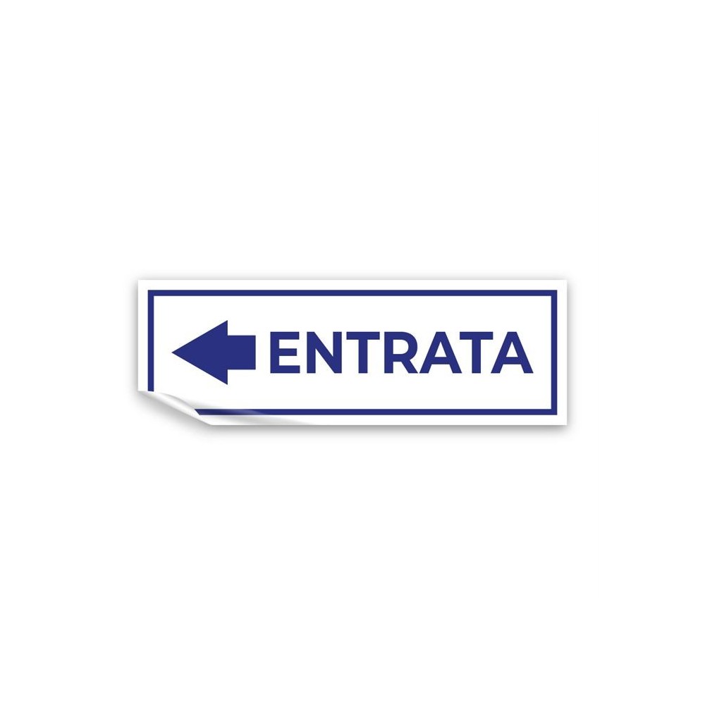 Entrata freccia sinistra v4 in Pvc adesivo flessibile da parete