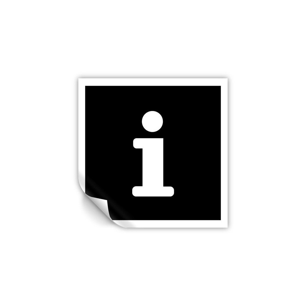Informazione black in Pvc adesivo flessibile da parete