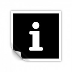 Informazione black in Pvc adesivo flessibile da parete