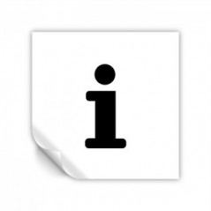 Informazione white in Pvc adesivo flessibile da parete