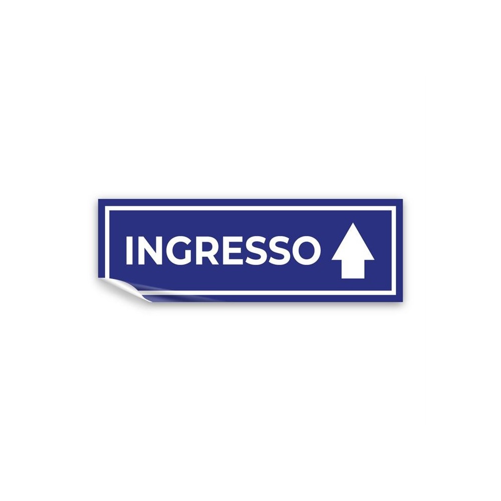 Ingresso freccia alto v2 in Pvc adesivo flessibile da parete