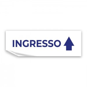Ingresso freccia alto v3 in Pvc adesivo flessibile da parete