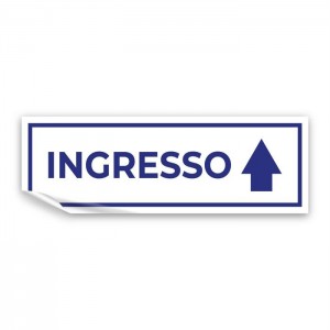 Ingresso freccia alto v4 in Pvc adesivo flessibile da parete