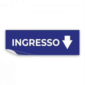 Ingresso freccia basso v1 in Pvc adesivo flessibile da parete