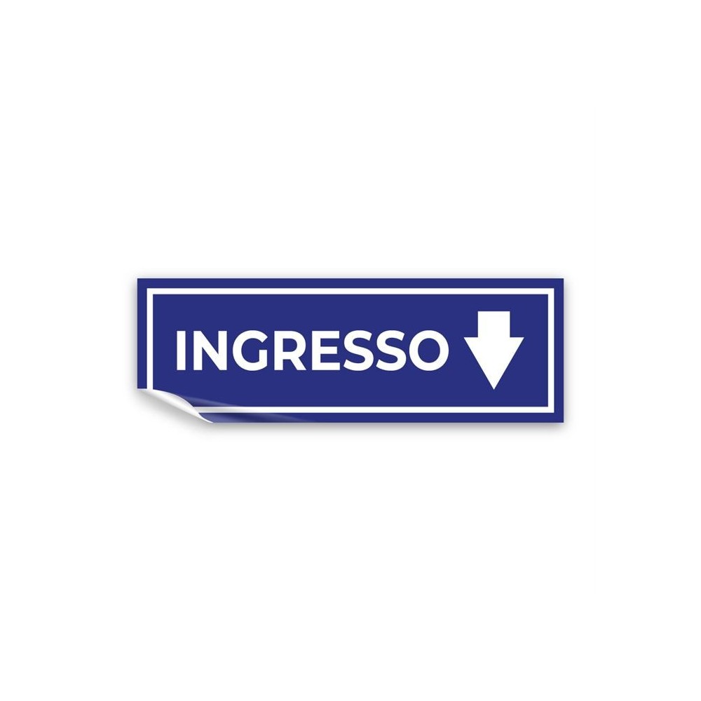Ingresso freccia basso v2 in Pvc adesivo flessibile da parete