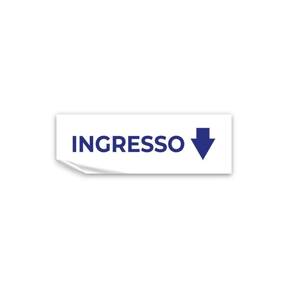 Ingresso freccia basso v3 in Pvc adesivo flessibile da parete