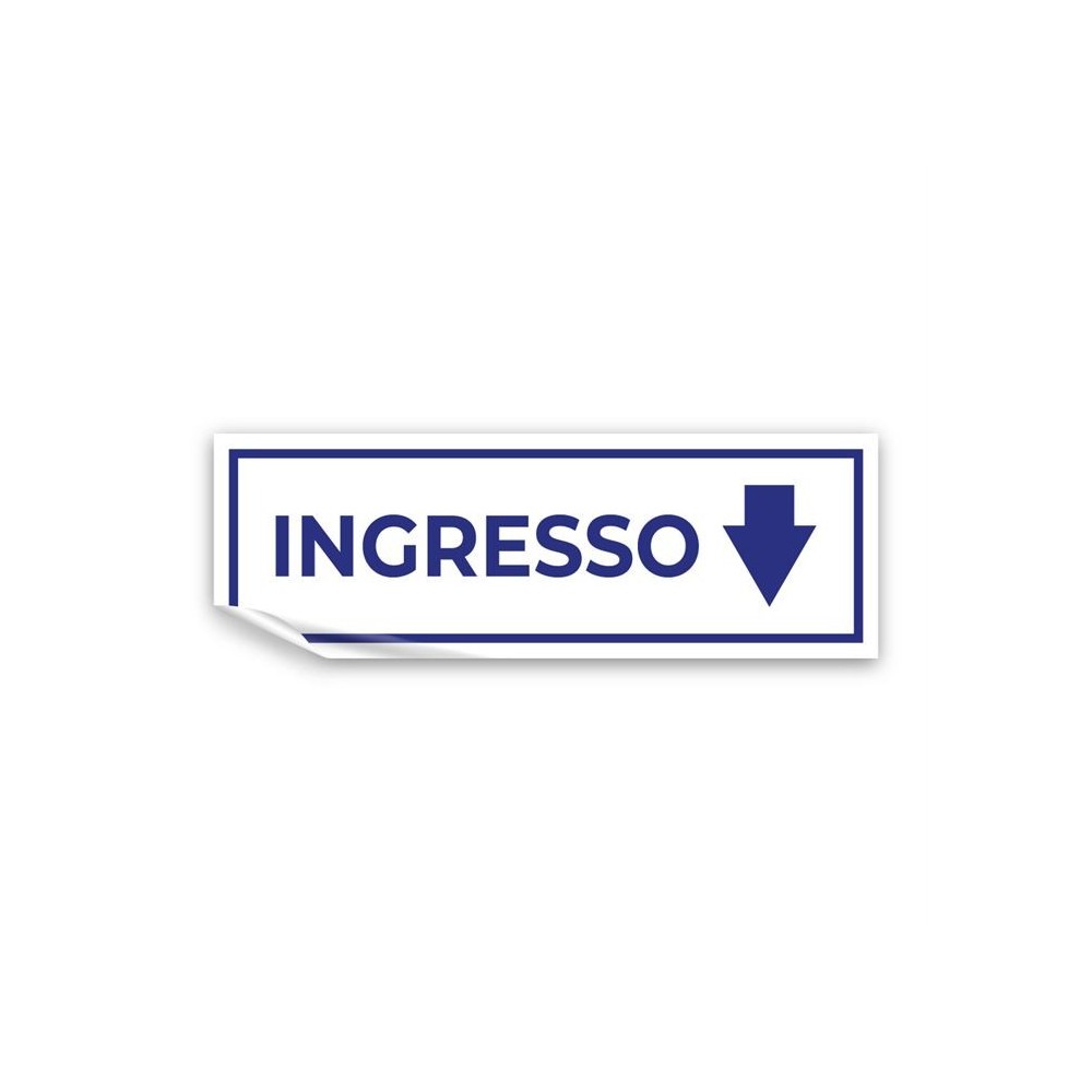 Ingresso freccia basso v4 in Pvc adesivo flessibile da parete