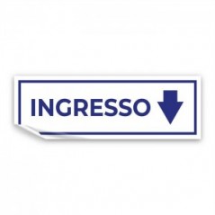 Ingresso freccia basso v4 in Pvc adesivo flessibile da parete