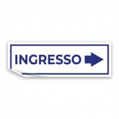 Ingresso freccia destra v4 in Pvc adesivo flessibile da parete