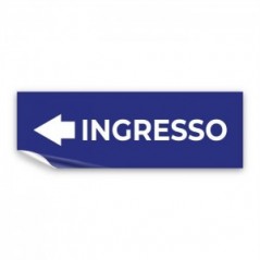 Ingresso freccia sinistra v1 in Pvc adesivo flessibile da parete