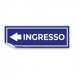 Ingresso freccia sinistra v2 in Pvc adesivo flessibile da parete