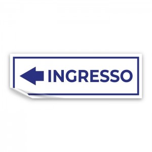 Ingresso freccia sinistra v4 in Pvc adesivo flessibile da parete