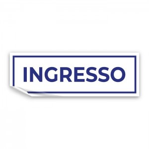Ingresso v4 in Pvc adesivo flessibile da parete