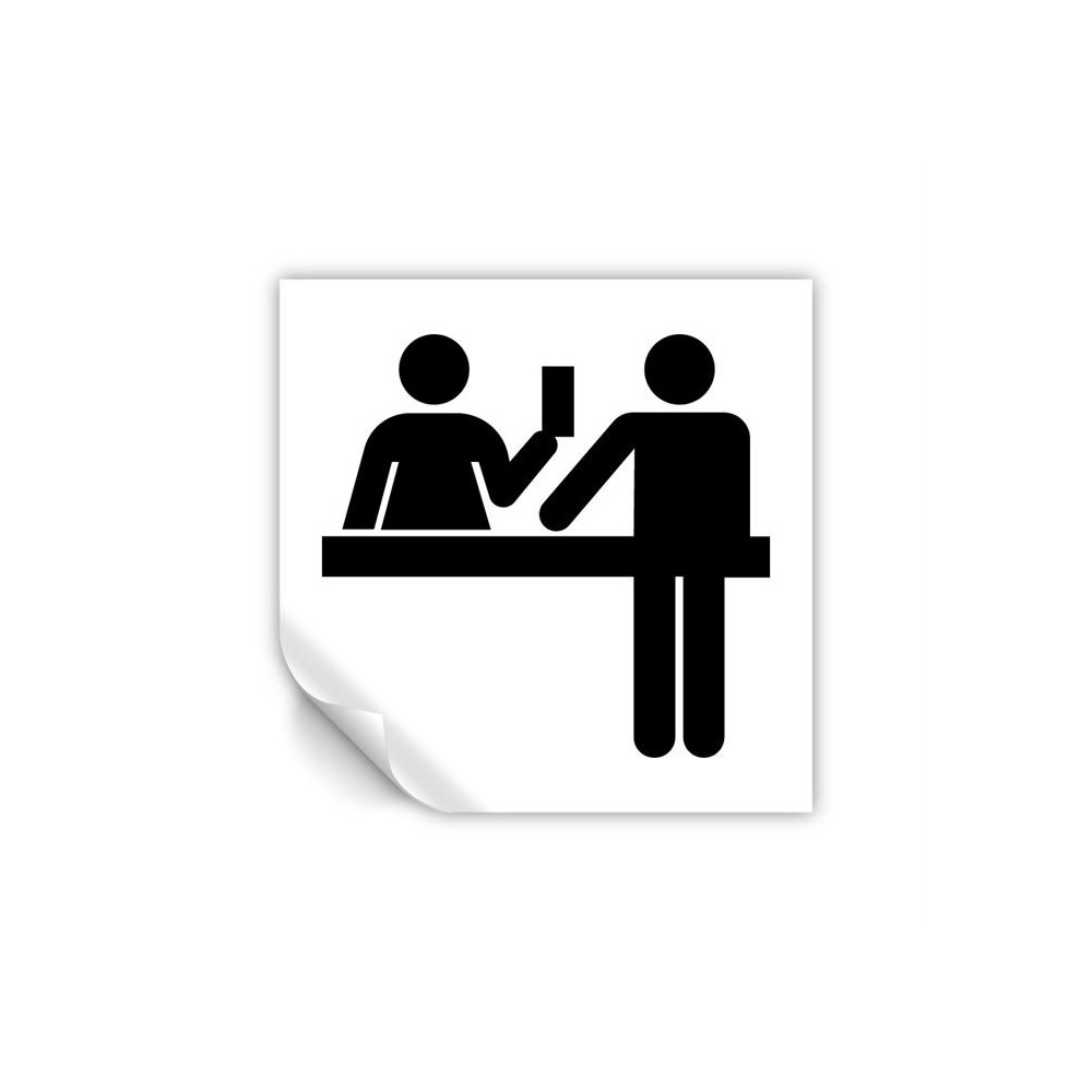Reception v1 in Pvc adesivo flessibile da parete