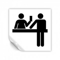 Reception v1 in Pvc adesivo flessibile da parete