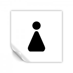 Toilette donne v4 in Pvc adesivo flessibile da parete