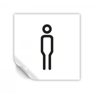 Toilette uomini v3 in Pvc adesivo flessibile da parete