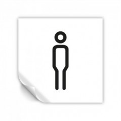 Toilette uomini v3 in Pvc adesivo flessibile da parete