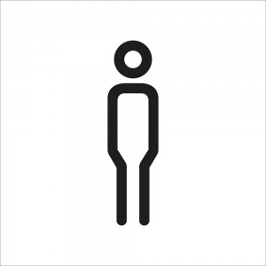 Toilette uomini v3 in Pvc adesivo flessibile da parete