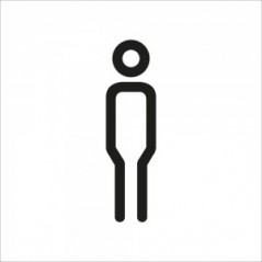 Toilette uomini v3 in Pvc adesivo flessibile da parete