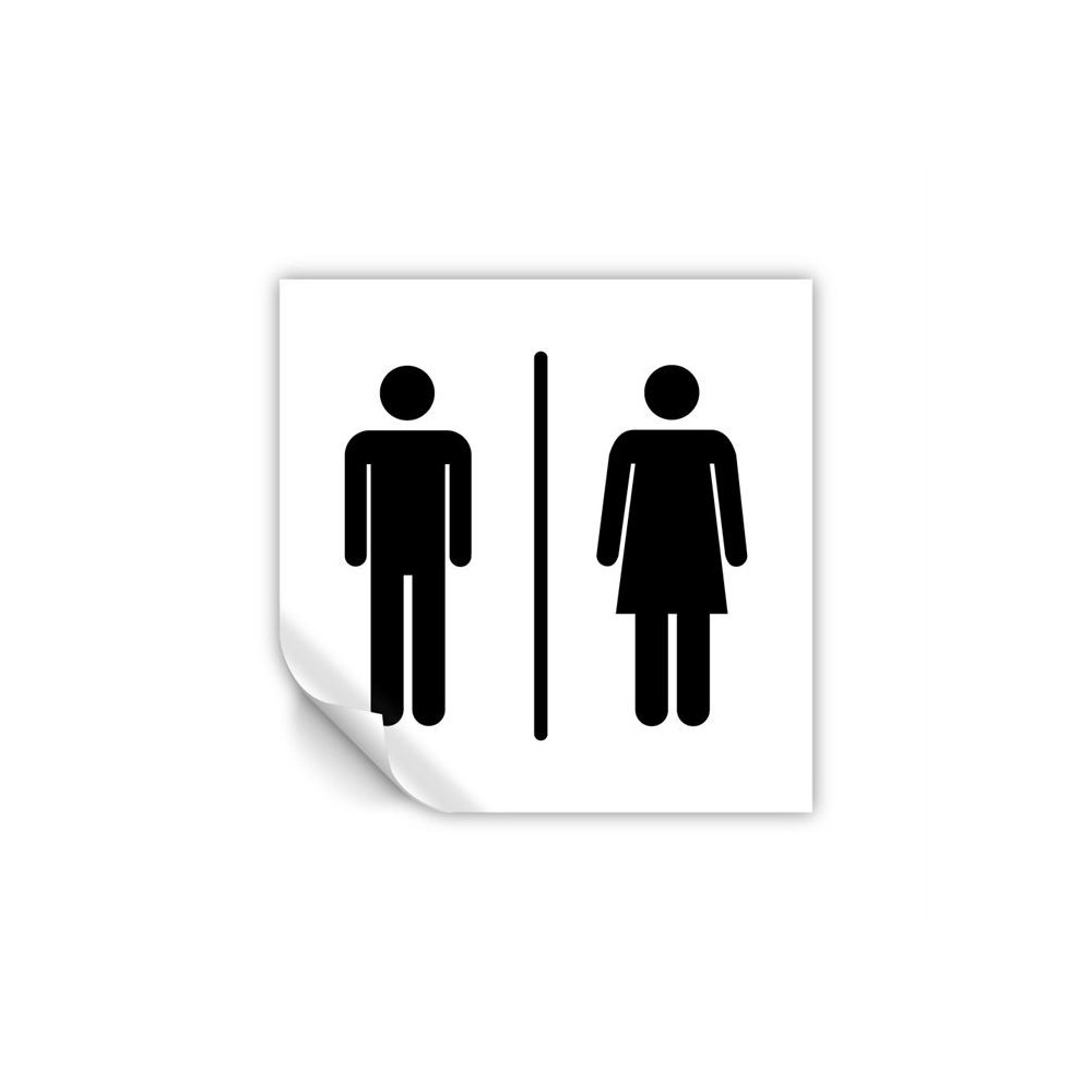 Toilette uomini donne v1 in Pvc adesivo flessibile da parete