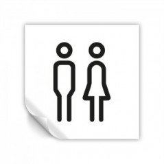 Toilette uomini donne v3 in Pvc adesivo flessibile da parete