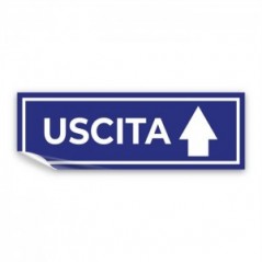 Uscita freccia alto v2 in Pvc adesivo flessibile da parete