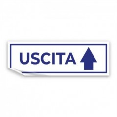 Uscita freccia alto v4 in Pvc adesivo flessibile da parete