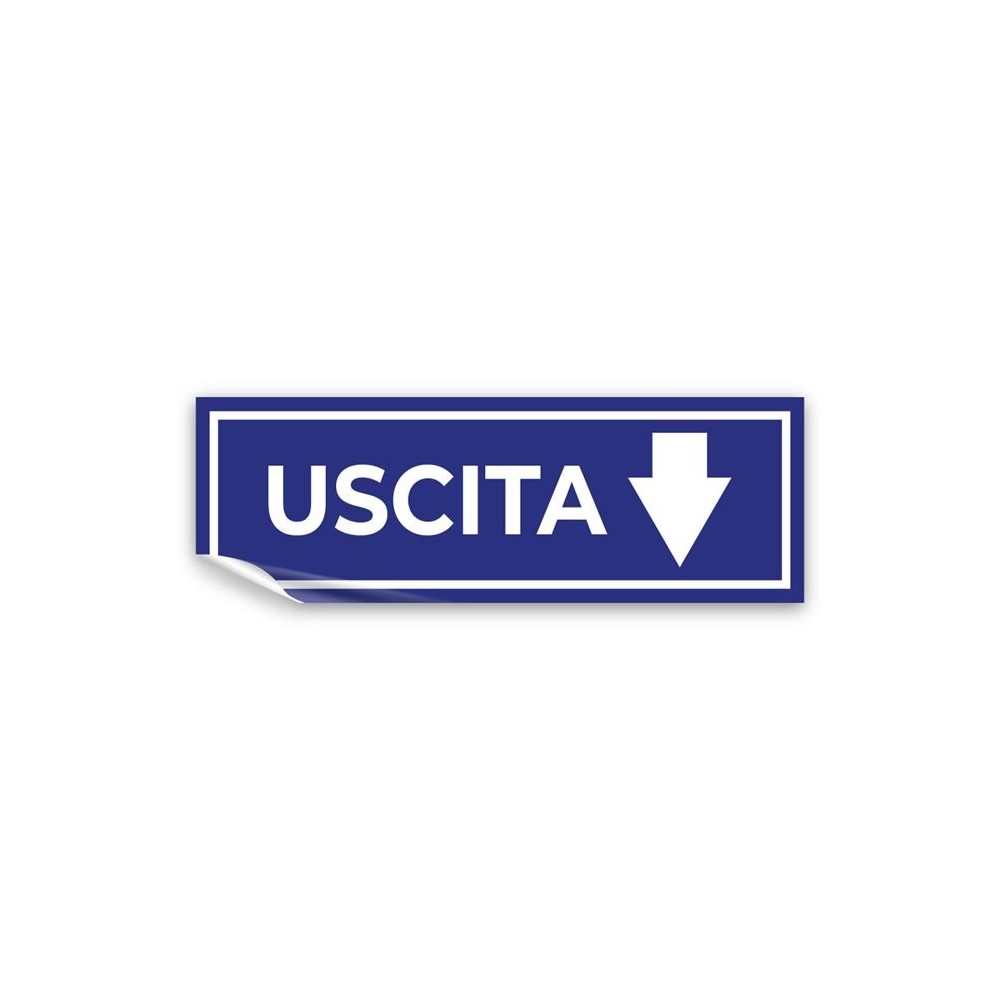 Uscita freccia basso v2 in Pvc adesivo flessibile da parete
