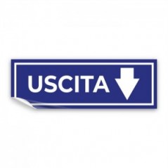 Uscita freccia basso v2 in Pvc adesivo flessibile da parete