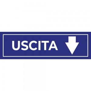 Uscita freccia basso v2 in Pvc adesivo flessibile da parete