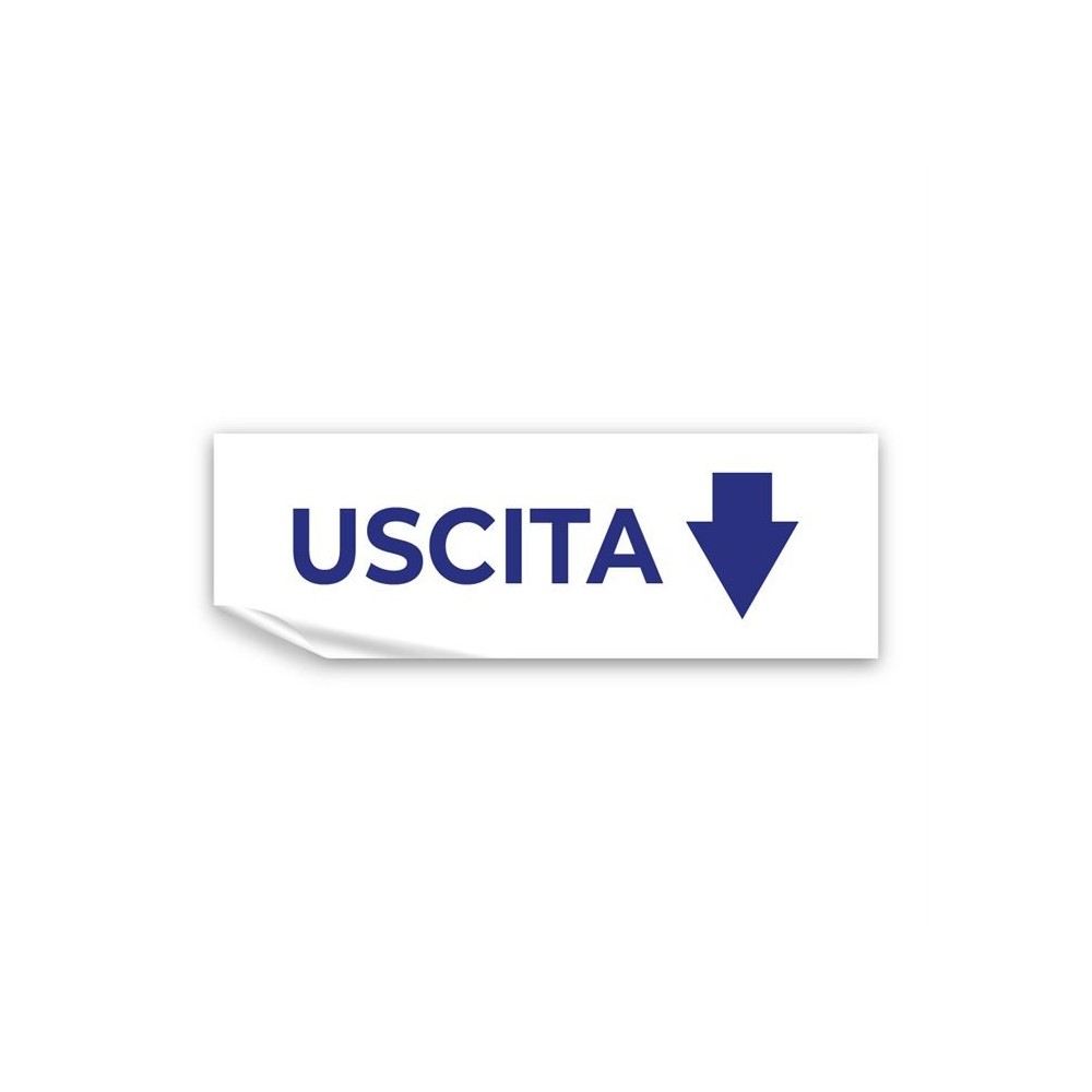 Uscita freccia basso v3 in Pvc adesivo flessibile da parete