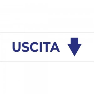 Uscita freccia basso v3 in Pvc adesivo flessibile da parete