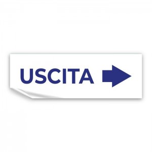 Uscita freccia destra v3 in Pvc adesivo flessibile da parete