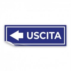 Uscita freccia sinistra v2 in Pvc adesivo flessibile da parete