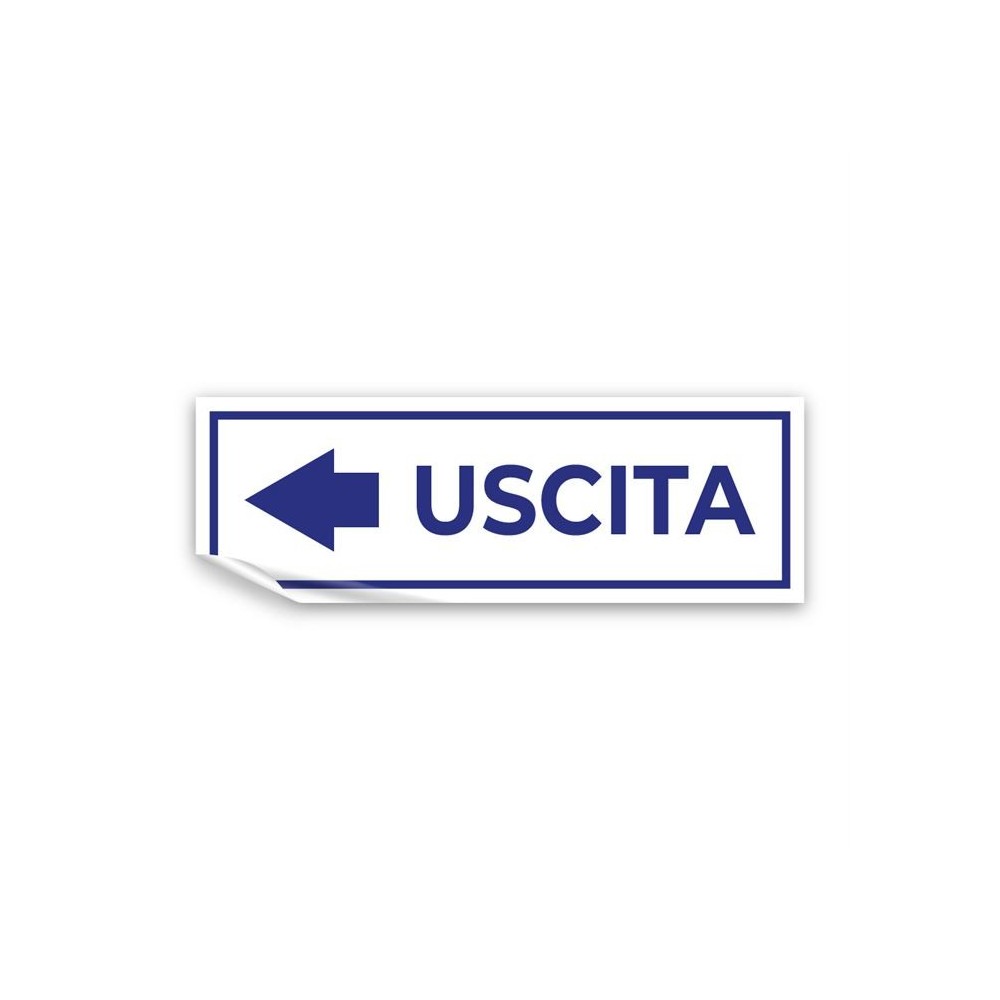 Uscita freccia sinistra v4 in Pvc adesivo flessibile da parete