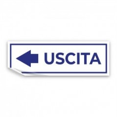 Uscita freccia sinistra v4 in Pvc adesivo flessibile da parete