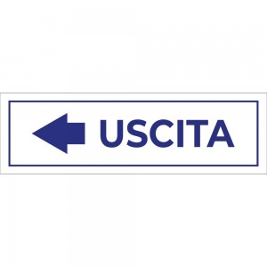 Uscita freccia sinistra v4 in Pvc adesivo flessibile da parete