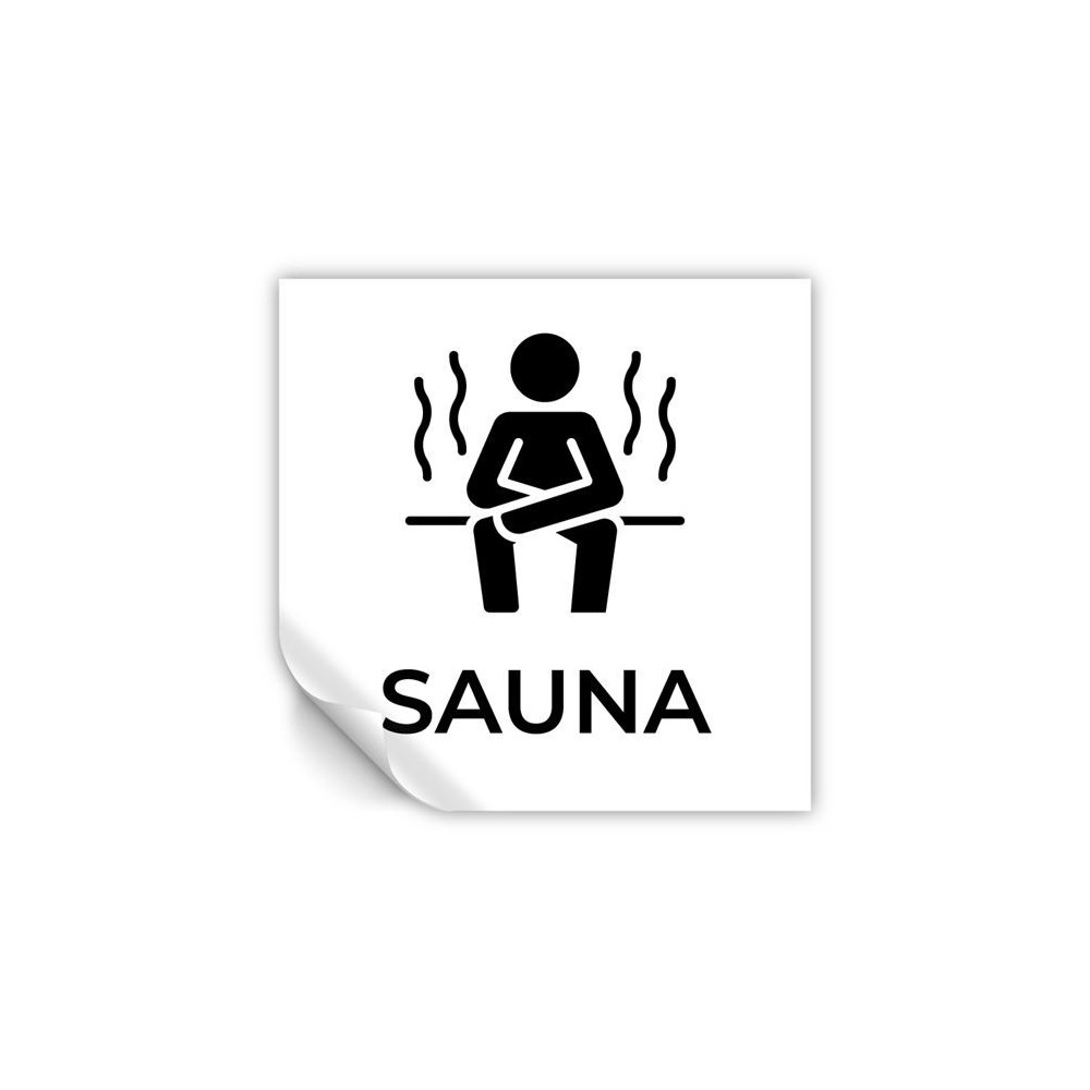 Zona sauna v2 in Pvc adesivo flessibile da parete