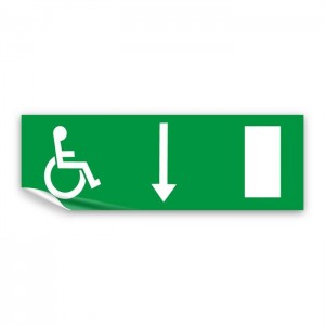 Uscita emergenza disabile basso in Pvc adesivo flessibile da parete