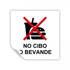 No cibo v1 in Pvc adesivo flessibile da parete