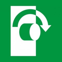 Per aprire, girare in senso orario in plex trasp a bandiera - E019