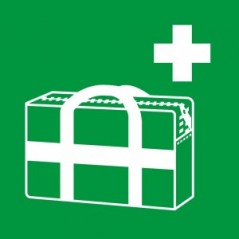 Borsa medica di emergenza in plex trasp a bandiera - E027