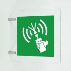 Radiotelefono a due vie VHF in plex trasp a bandiera - E051