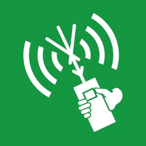 Radiotelefono a due vie VHF in plex trasp a bandiera - E051