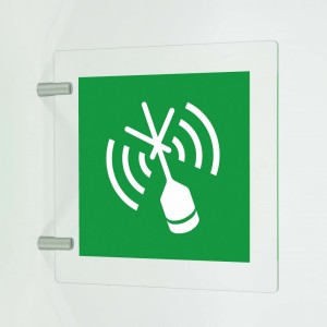 Radiofaro indicatore di posizione di emergenza in plex trasp a bandiera - E052